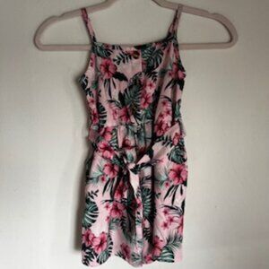 🧡3/15 PatPat Floral Romper Adjustable Straps Two Pockets Girls 5-6
